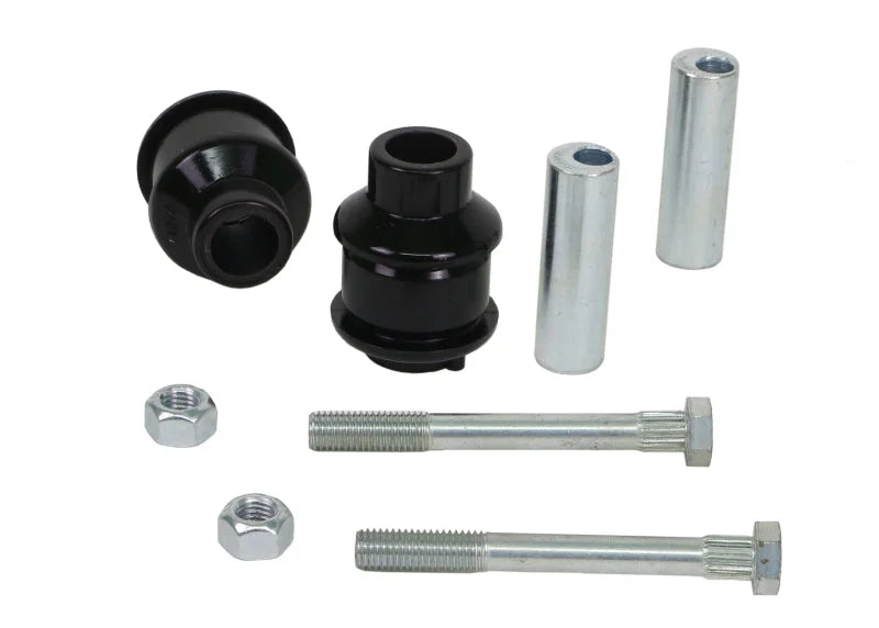 Whiteline 07-11 BMW 335i Front Control Arm Lower Rear Bushing Kit (Camber Correction) - Side View