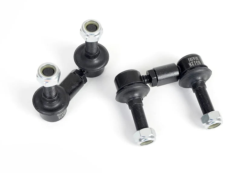 Whiteline 07+ Nissan Skyline R35 GT-R Front Swaybar link kit h/duty-adjustable steel ball - Side View