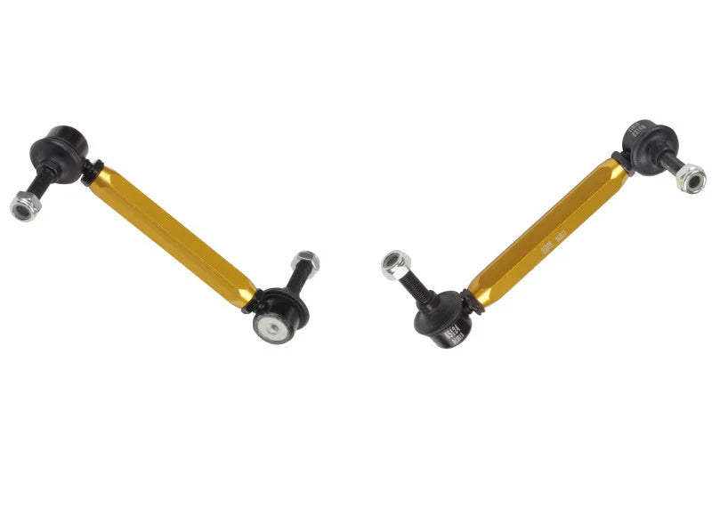 Whiteline 07+ Nissan Skyline R35 GT-R Rear Swaybar link kit h/duty-adjustable steel ball - Side View