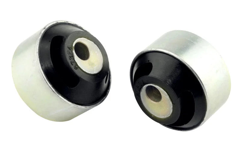 Whiteline 09+ Ford Fiesta / 09+ Mazda 2DE Front Caster Correction C/A L/I Rear Bushing - Side View