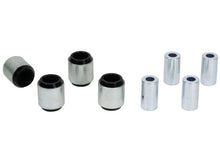 Load image into Gallery viewer, Whiteline 15-18 BMW M3 Rear Control Arm Lower Rear Inner &amp; Outer Bushing Kit - Side View