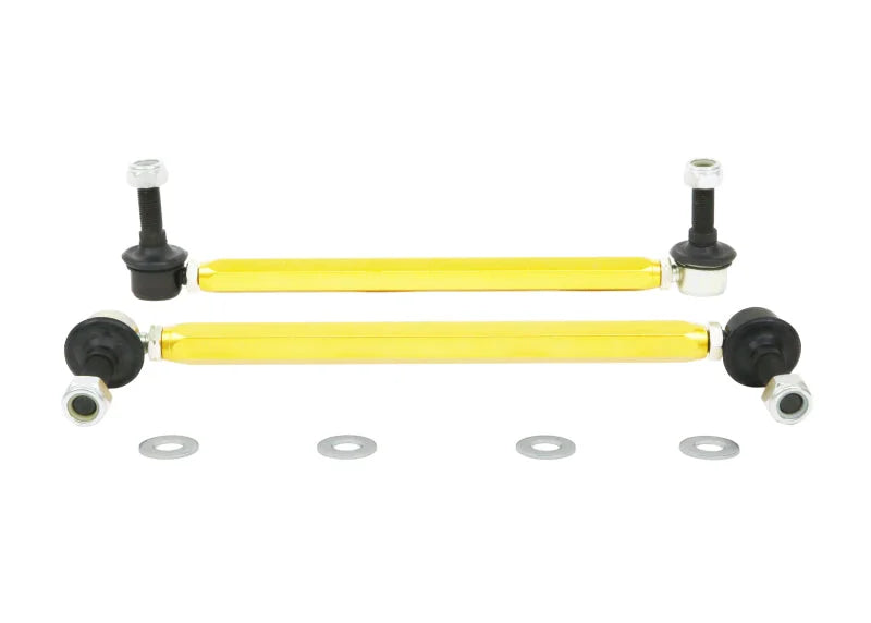 Whiteline 18-19 Kia Stinger Front Sway Bar Link Assembly Heavy Duty Adjustable Steel Ball - Installation View