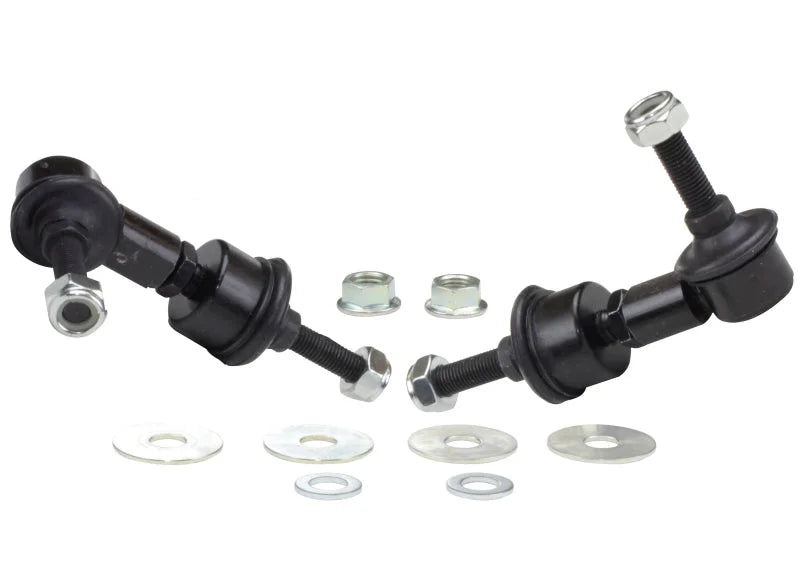 Whiteline 5/05+ Ford Focus / 04+ Mazda 3 BK Rear Swaybar Link Kit H/Duty Adj Steel Ball - Side View