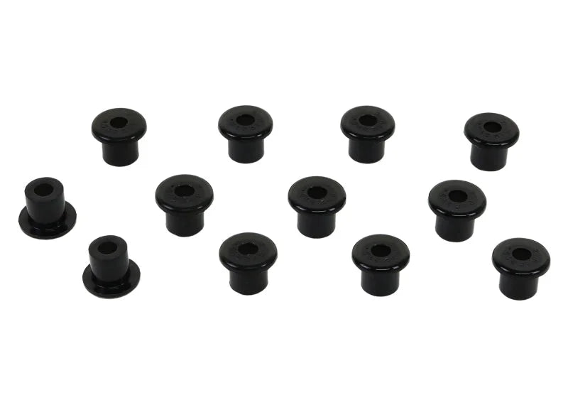 Whiteline 76-86 Jeep CJ7 Spring Eye Front/Rear and Shackle Bushing Kit - Side View