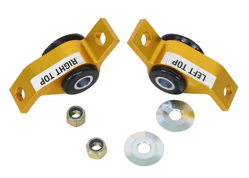 Whiteline 93-00 Subaru Impreza Non-Turbo Front Lower control arm anti-dive caster kit - Side View