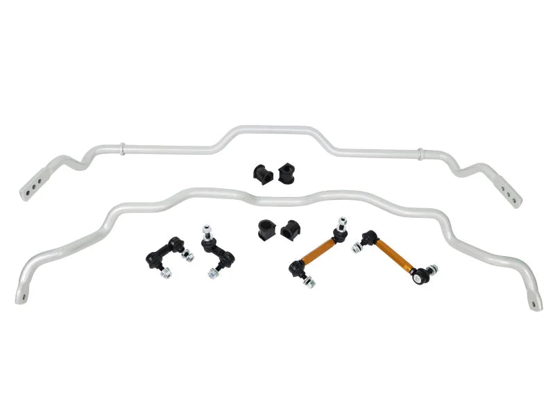 Whiteline 96-01 Mitsubishi Lancer Evolution IV/V/VI AWD Anti Sway Bar Front and Rear Vehicle Kit - Side View