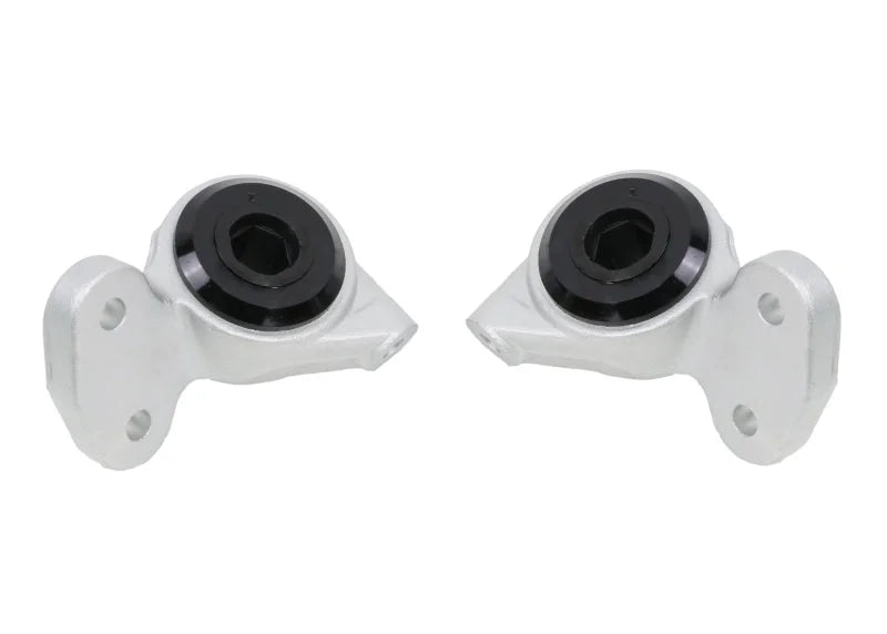 Whiteline Plus 01-06 BMW E46 M3 Front Control Arm Lower Inner Rear Bushing Set - Side View