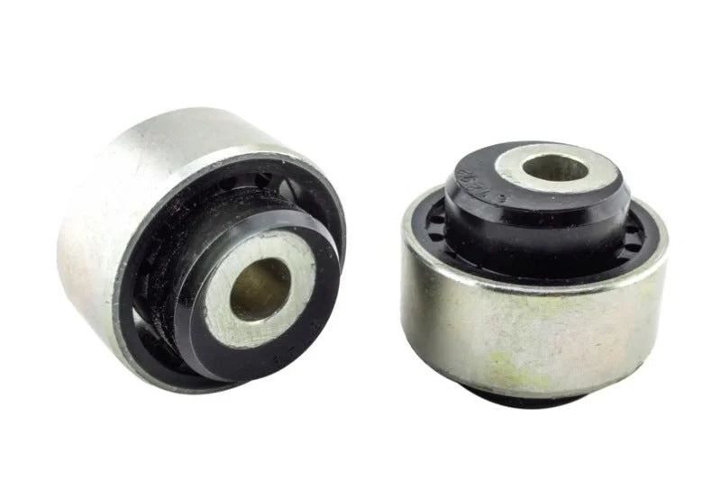 Whiteline Plus 10/08+ Mitsubishi Lancer CJ Anti-Lift/Caster Fr C/A - Lwr Inner Rear Bushing Kit - Installation View
