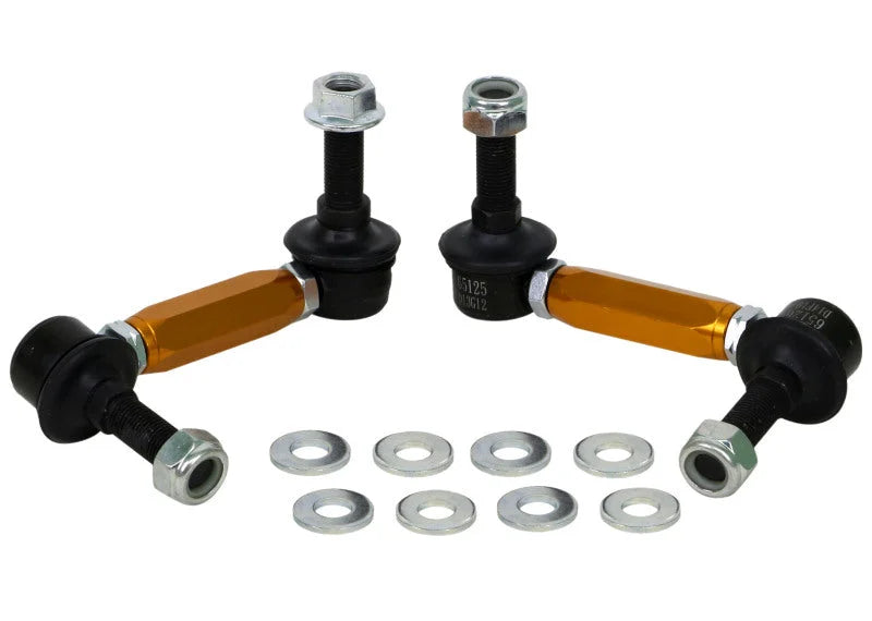 Whiteline Universal Sway Bar Link Assembly Heavy Duty Adjustable Steel Ball 115mm Size - Side View