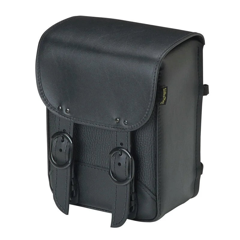 Willie & Max Universal Black Magic Sissy Bar Bag (8 inches L x 10 inches H x 4.5 inches W) - Black - Side View