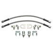 Load image into Gallery viewer, Wilwood 12in Length -3 to 3/8-24 IF 1/8-27 NPT 90 Degree Flexline Kit w/ Weld-On Bracket Tabs