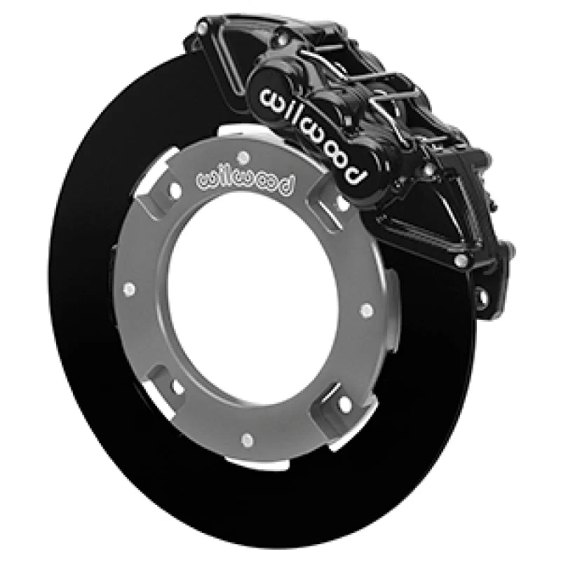Wilwood 17-21 Can-Am X3RS Black 6-Piston Front Kit 11.25in - Undrilled Rotors - Side View
