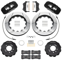 Load image into Gallery viewer, Wilwood 99-02 Nissan Skyline Aerolite 6R Front BBK w/ 14in Slotted Rotors &amp; Flexlines - Black