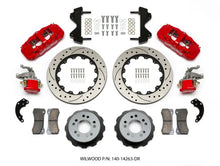 Load image into Gallery viewer, Wilwood AERO4 / MC4 Rear Kit 14.00 Drilled Red Currie Pro-Tour Unit Bearing Floater