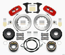 Load image into Gallery viewer, Wilwood AERO4 Rear Kit 14.00 Red 2005-2014 Mustang w/ BMR Suspn. w/Lines