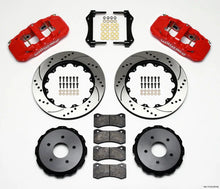 Load image into Gallery viewer, Wilwood AERO4 Rear Kit 14.00in Drilled Red fits 2004-2008 Cadillac XLR / 2006-2009 Cadillac XLR V / 1997-2013 Chevrolet Co...