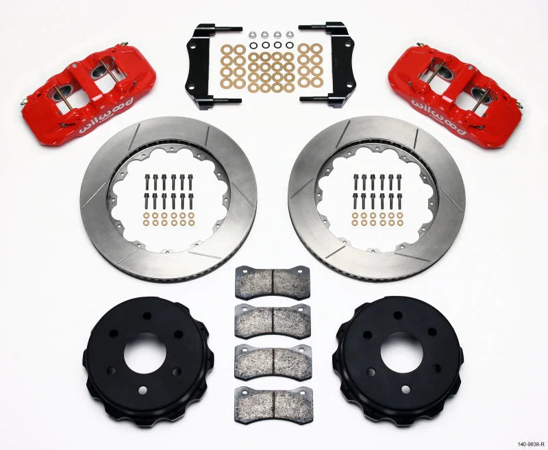 Wilwood AERO4 RearTruck Kit 14.25in Red 2 Piston OE Caliper fits 2002-2006 Chevrolet Avalanche 1500 / 2001-2006 Chevrolet ...