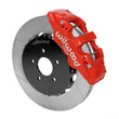 Load image into Gallery viewer, Wilwood AERO6 Front Hat Kit 14.00 Red w/Lines fits 2003-2009 Nissan 350Z