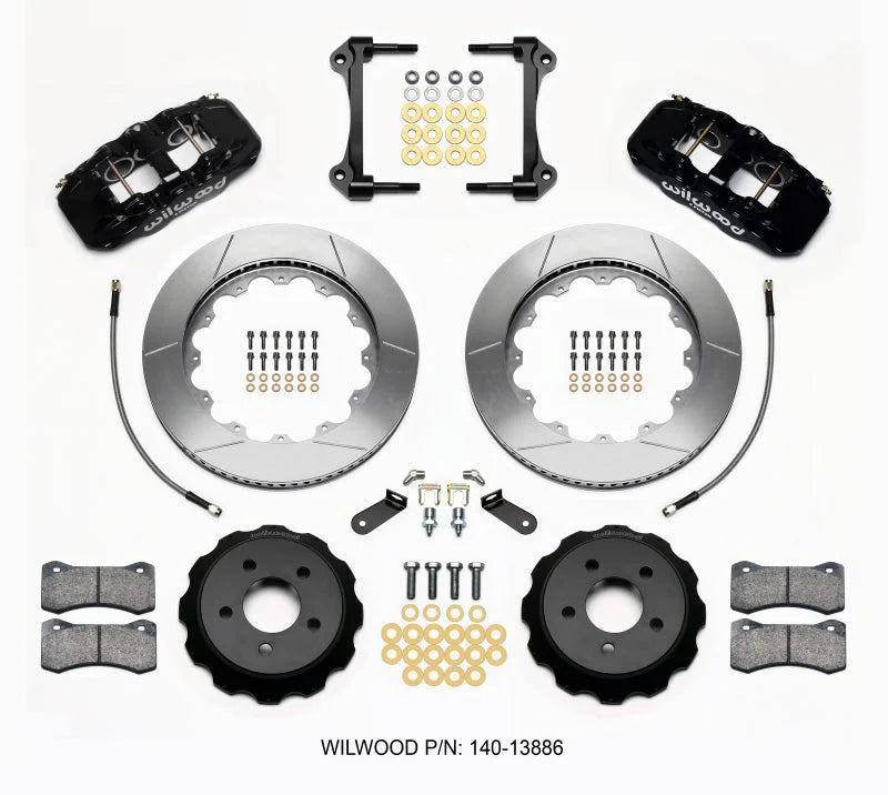Wilwood AERO6 Front Hat Kit 14.00 w/Lines fits 2016-2017 Ford Mustang ECOBOOST / 2015-2017 Ford Mustang GT