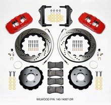Load image into Gallery viewer, Wilwood AERO6 Front Hat Kit 14.25 Drilled Red w/Lines fits 2012-2014 Chrysler 300 / 2012-2015 Chrysler 300 C / 2012-2015 D...