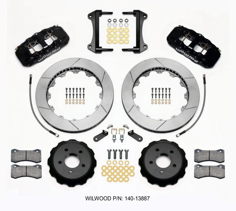 Wilwood AERO6 Front Hat Kit 15.00 w/Lines fits 2016-2017 Ford Mustang ECOBOOST / 2015-2017 Ford Mustang GT