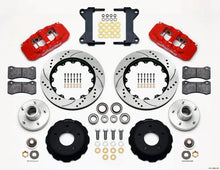 Load image into Gallery viewer, Wilwood AERO6 Front Hub Kit 14.00 Drilled-Red Chevy C-10 60-87 CPP Drop Spindle
