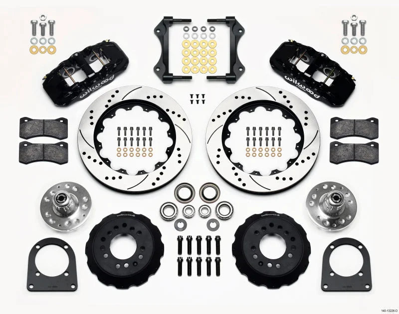 Wilwood AERO6 Front Hub Kit 14.00in Drilled TCI-IFS 71-78 (Pinto Based)