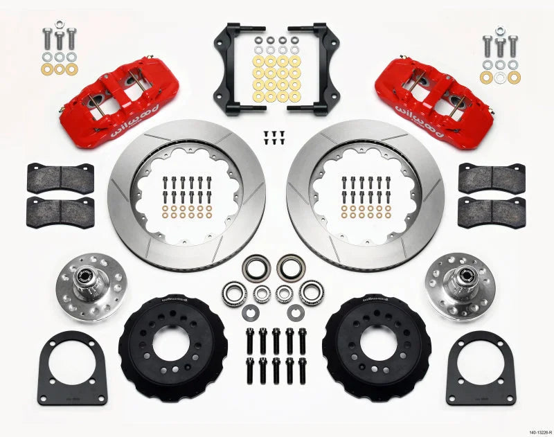 Wilwood AERO6 Front Hub Kit 14.00in Red TCI-IFS fits 1971-1978 Ford Pinto