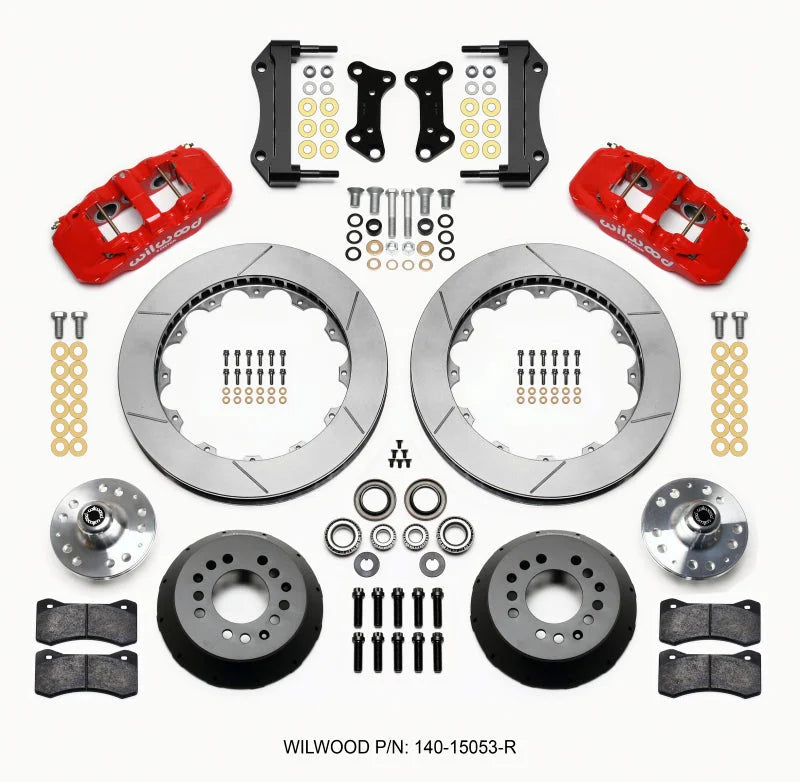 Wilwood AERO6 Front Hub Kit 15.00 Red fits 1973-1974 Buick Apollo / 1965-1967 Buick Gran SPORT / 1971 Buick Riviera Gran S...