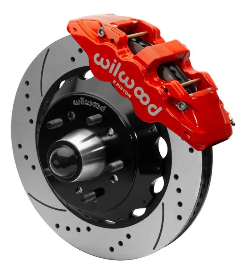 Wilwood AERO6 Front Truck Kit 14.00in Red fits 1988-1998 GMC TRUCK C1500 / C2500