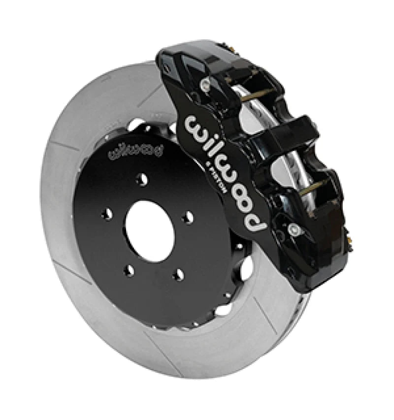 Wilwood Aero6 Big Brake Front Brake Kit - Slotted (Black) fits 2009-2013 Nissan 370Z / Infiniti G37
