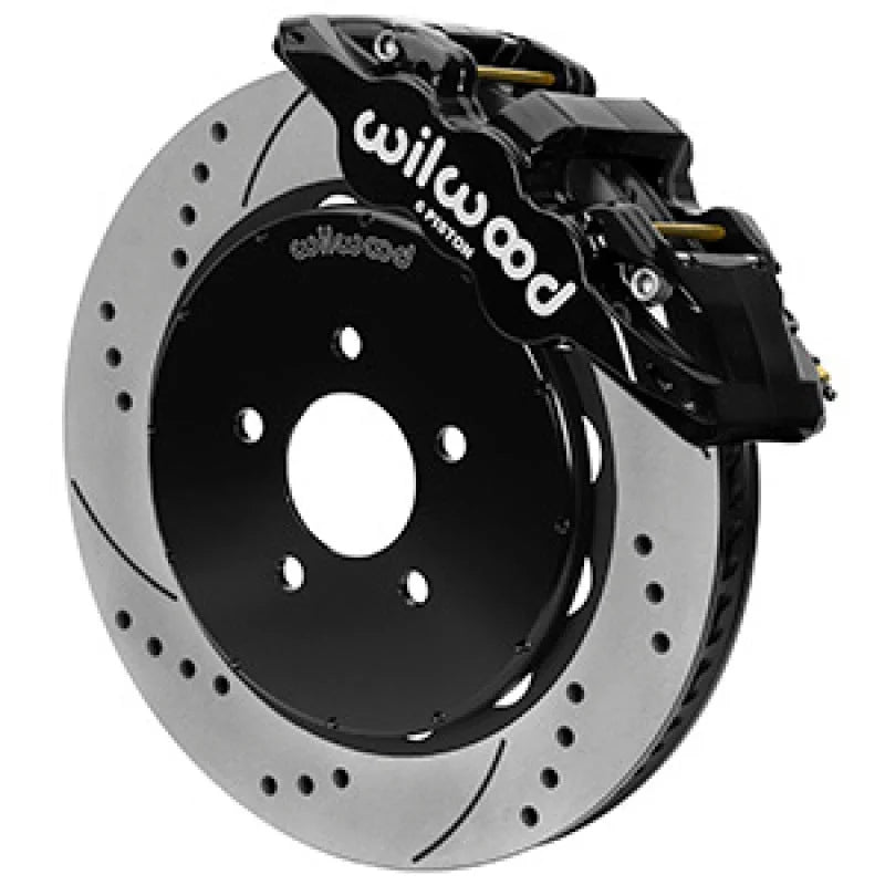Wilwood Aero6R Front Big Brake Kit 14in Slotted Black Powder Coat fits 1994-2004 Ford Mustang SN95