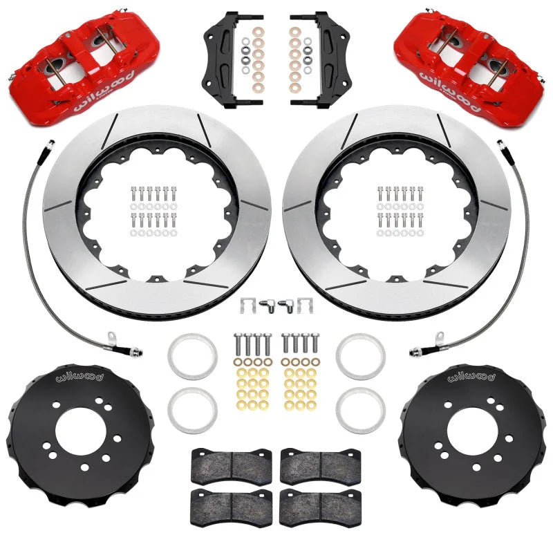 Wilwood Aerolite 6R Front BBK w/ 14in SLT Rotors - Red fits 1989-1998 Nissan 240SX / 1989-1994 Nissan Skyline / 1990-1996 ...