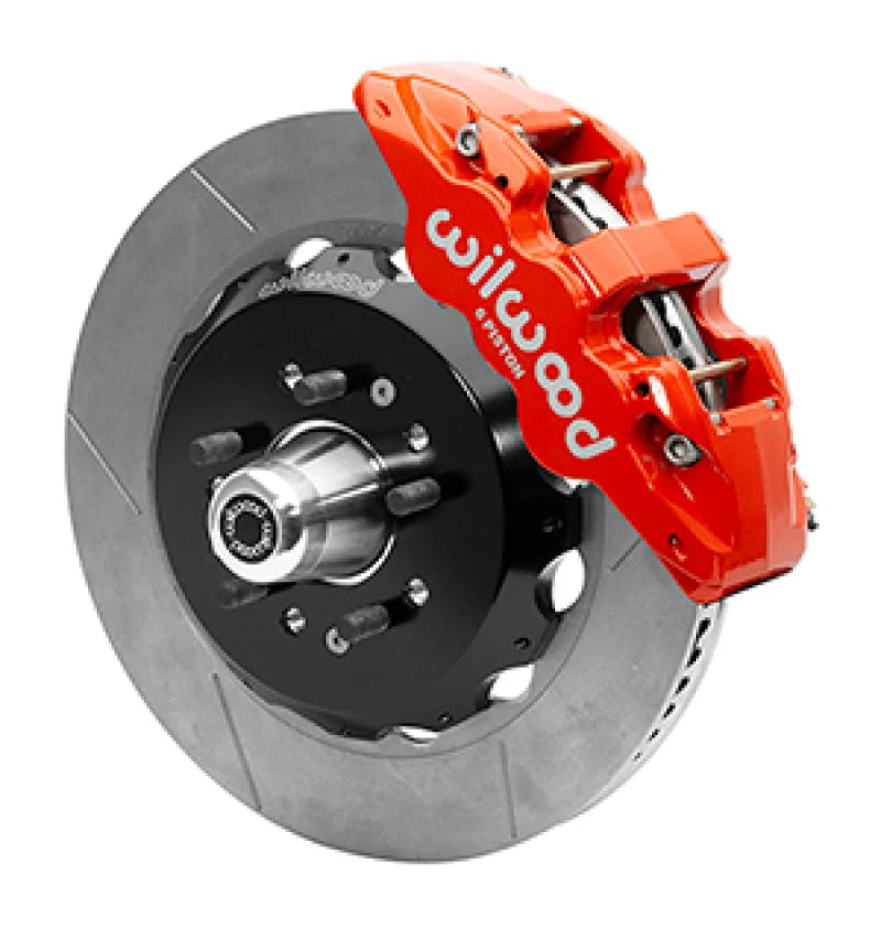 Wilwood Aerolite 6R Kit, 5 x 4.50in/4.75in Hub - 14.00 Slotted Rotor - Red fits 1955-1957 Chevrolet Bel Air