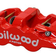 Load image into Gallery viewer, Wilwood Caliper-Aero4 - Red 1.12/1.12in Pistons 0.81in Disc
