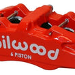 Load image into Gallery viewer, Wilwood Caliper-Forged Dynapro 6 5.25in Mount-Red-R/H 1.62/1.38in/1.38in Pistons 1.10in Disc