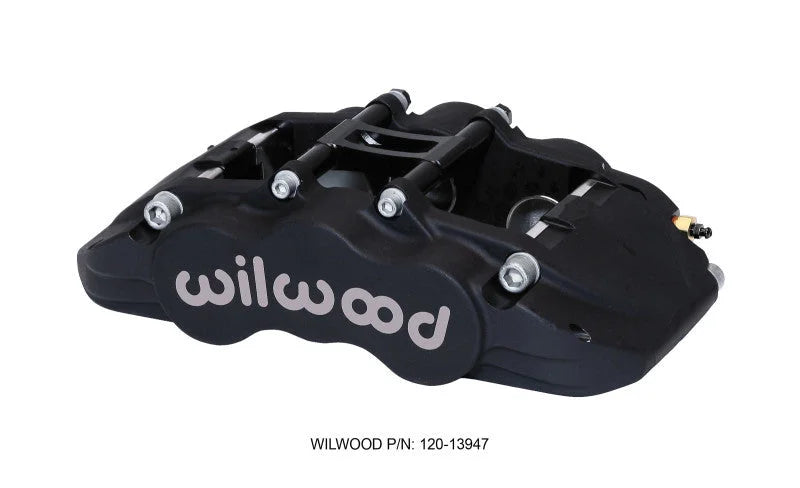 Wilwood Caliper-GN6R-L/H-Black Ano (.80 Thk Pad) 1.75/1.38/1.38in Pistons 1.38in Disc - Detail View