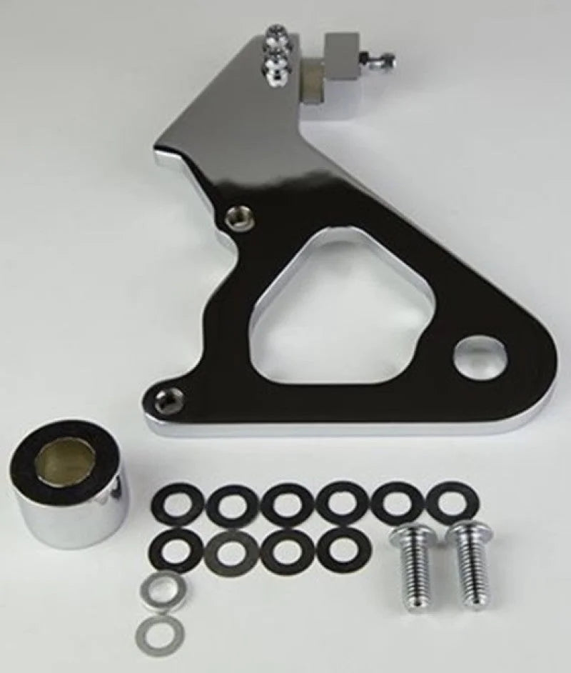 Wilwood Caliper Mounting Kit Chrome w/Bracket GP310 fits 2000-2025 Harley-Davidson Dyna