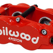 Load image into Gallery viewer, Wilwood Caliper-Narrow Superlite 4R - Red 1.12/1.12in Pistons 0.81in Disc