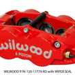 Load image into Gallery viewer, Wilwood Caliper-Narrow Superlite 6R-LH - Red 1.62/1.12/1.12in Pistons 1.25in Disc