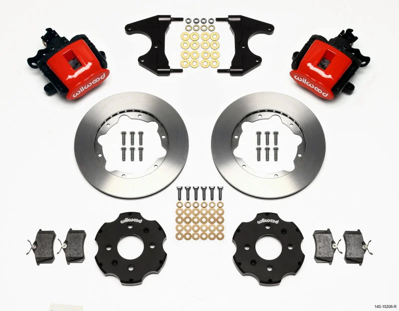 Wilwood Combination Parking Brake Rear Kit 11.00in Red Drum 2.46 Hub Offset fits 1992-2000 Honda Civic