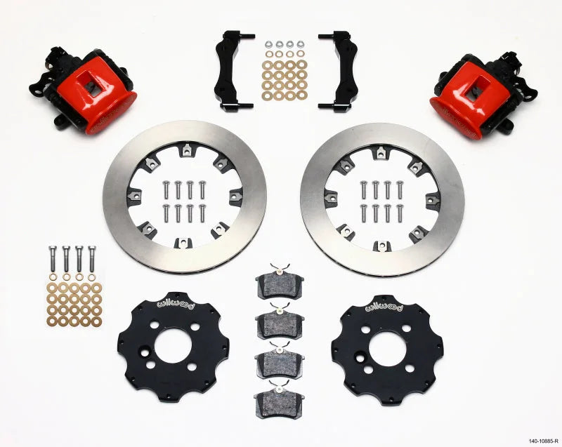 Wilwood Combination Parking Brake Rear Kit 11.75in Red (Requires 17in Wheels) fits 2007-2015 Mini Cooper