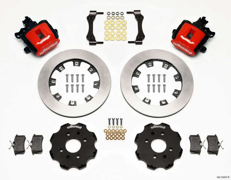Wilwood Combination Parking Brake Rear Kit 12.19in Red Disc 2.39 Hub Offset fits 1990-1993 Acura Integra GS / 1992-2001 Ac...