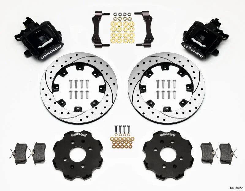 Wilwood Combination Parking Brake Rear Kit 12.19in Drilled Disc 2.39 Hub Offset fits 1990-2001 Acura Integra / 1990-1991 H...
