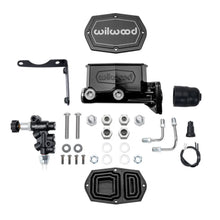 Load image into Gallery viewer, Wilwood Compact Tandem Master Cylinder Kit w/ Combination Valve 1in Bore - Black fits Mopar