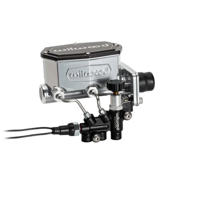 Wilwood Compact Tandem Master Cylinder Kit w/ Combination Valve 1in Bore - Chrome fits Mopar