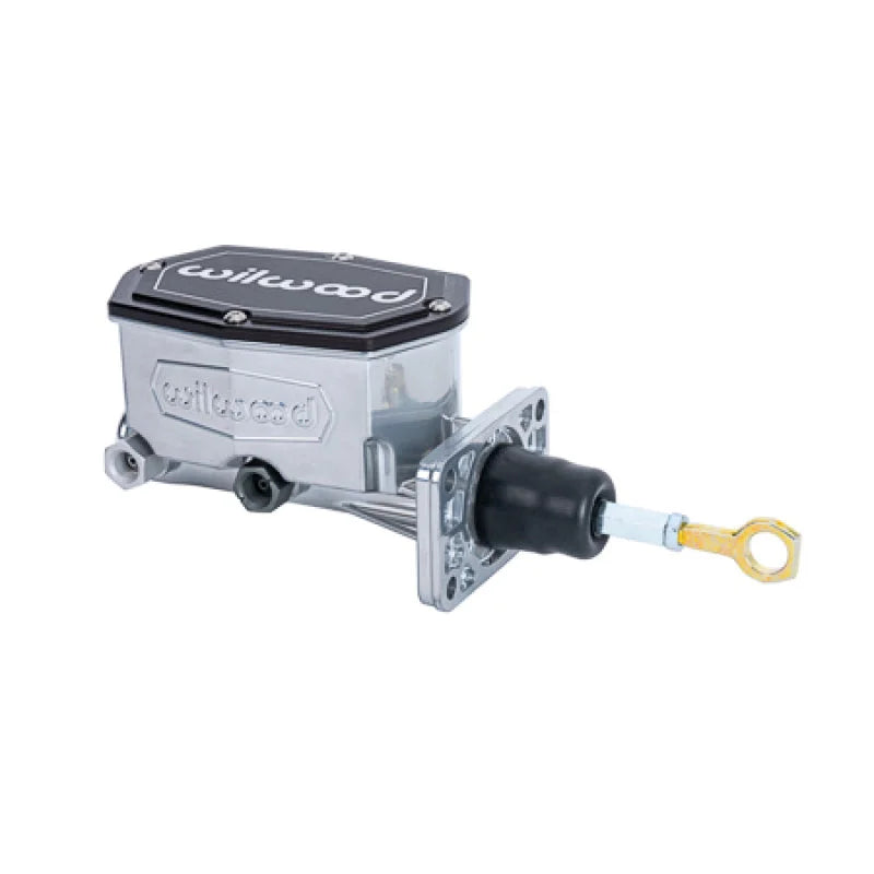 Wilwood Compact Tandem Master Cylinder w/ 4 Bolt Flange w/ Pushrod 1in Bore - Chrome fits Mopar