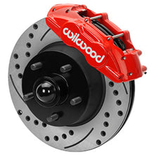 Load image into Gallery viewer, Wilwood D11 11.29 in. Brake Kit w/ Flex Lines - Drilled Rotors (Red) fits 1965-1967 Ford Mustang