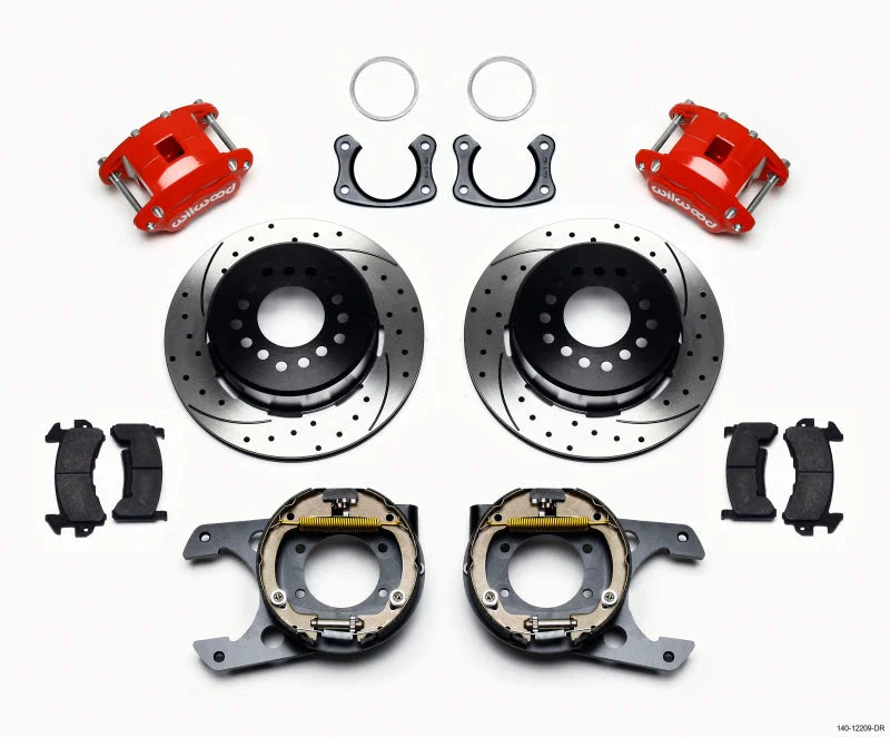 Wilwood D154 P/S P-B Kit Drilled-Red New 2.50in Offset fits BIG Ford