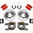 Load image into Gallery viewer, Wilwood D154 P/S Park Brake Kit Red 2.36in Off w/Snap Ring Bearing fits Mopar / Dana
